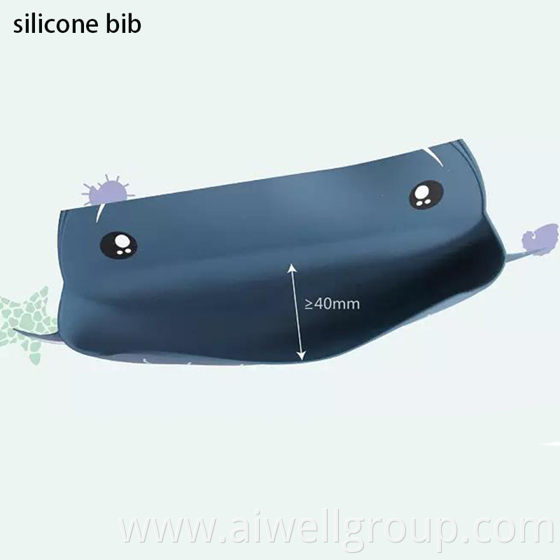 Cartoon Whale Silicone Bib